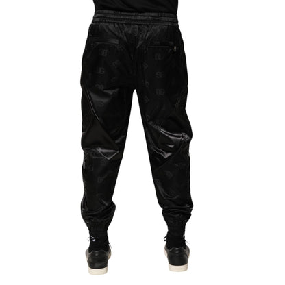 Dolce & Gabbana Black Logo DG Print Men Jogger Sweatpants Pants