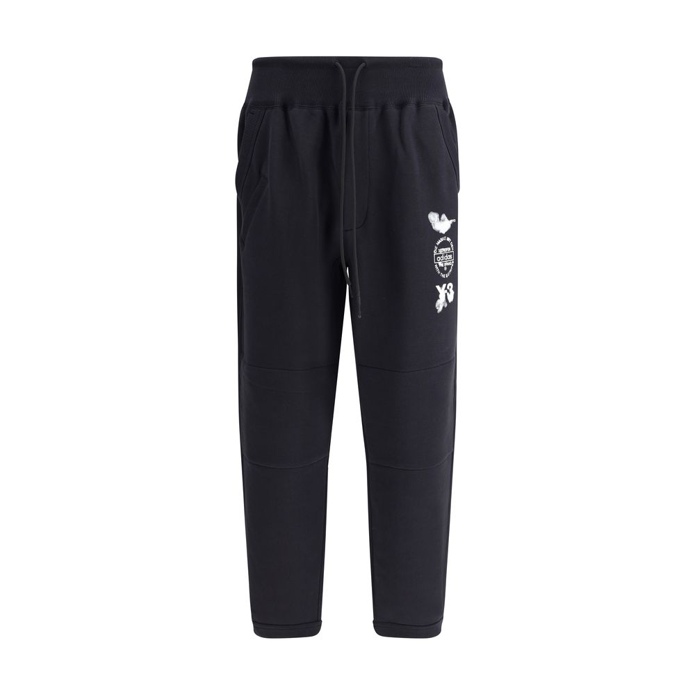 Y-3 Black Cotton Joggers (Workout Pants)