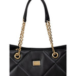 Dolce & Gabbana Black Leather Tote Bag DO&-9571676
