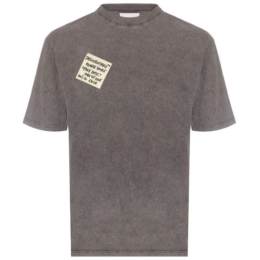 Diego Venturino Gray Cotton T-Shirt