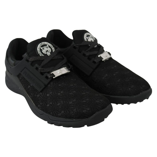 Plein Sport Black Polyester Sneaker