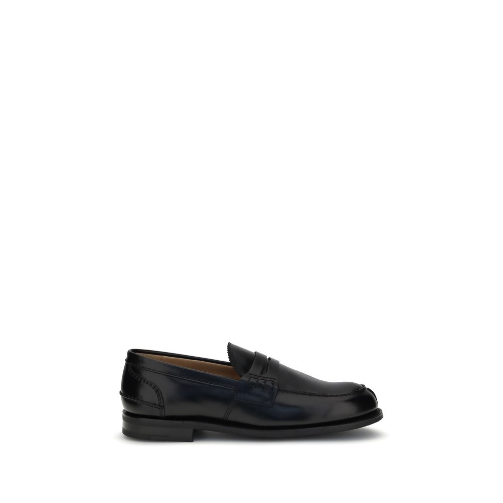 Church's Black Calf Leather Bos Taurus Slip-On Loafers