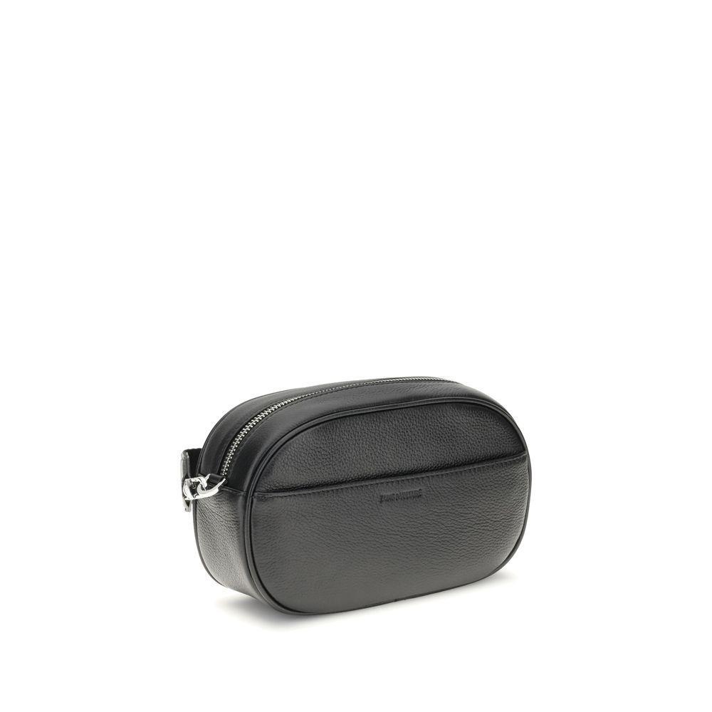 Front view with bag zipped and handles upright.