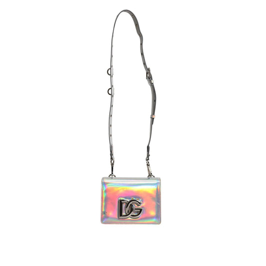 Dolce & Gabbana Metallic Silver Holographic Shoulder Crossbody Bag BAG4486