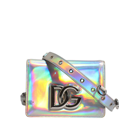 Dolce & Gabbana Metallic Silver Holographic Shoulder Crossbody Bag BAG4486