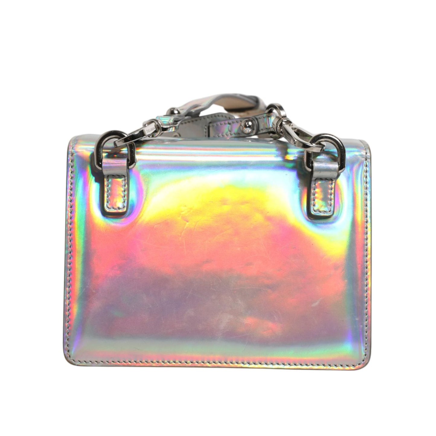 Dolce & Gabbana Metallic Silver Holographic Shoulder Crossbody Bag BAG4486