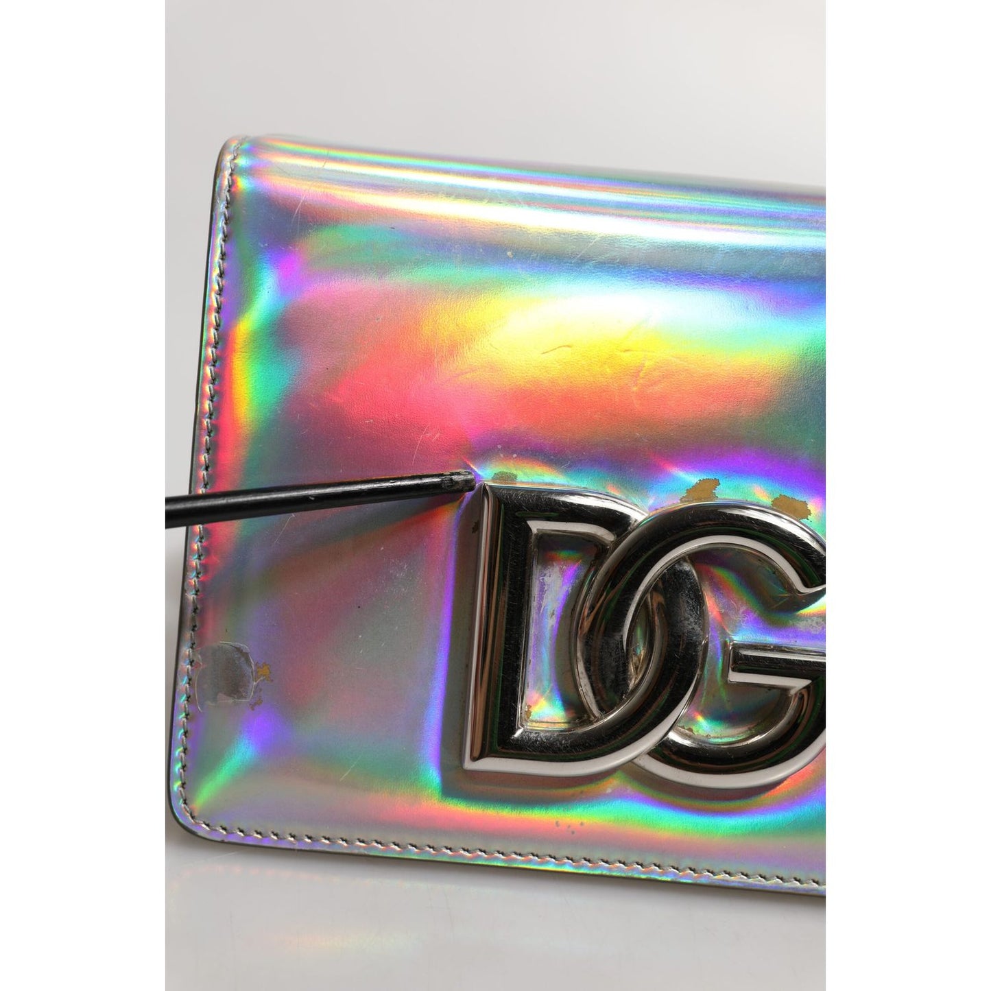 Dolce & Gabbana Metallic Silver Holographic Shoulder Crossbody Bag BAG4486
