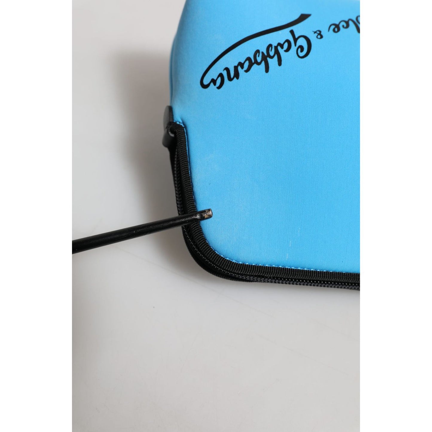 Dolce & Gabbana Blue Nylon DG Logo Print Clutch Zip Pouch Bag BAG4563