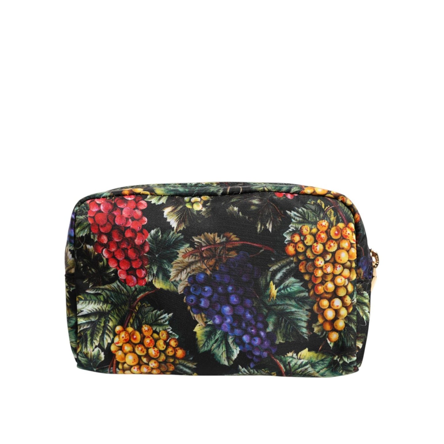 Dolce & Gabbana Multicolor Grape Print Clutch Logo Plaque Pouch Bag BAG4588