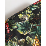 Dolce & Gabbana Multicolor Grape Print Clutch Logo Plaque Pouch Bag BAG4588