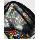 Dolce & Gabbana Multicolor Grape Print Clutch Logo Plaque Pouch Bag BAG4588