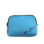 Dolce & Gabbana Blue Nylon DG Logo Print Clutch Zip Pouch Bag BAG4659