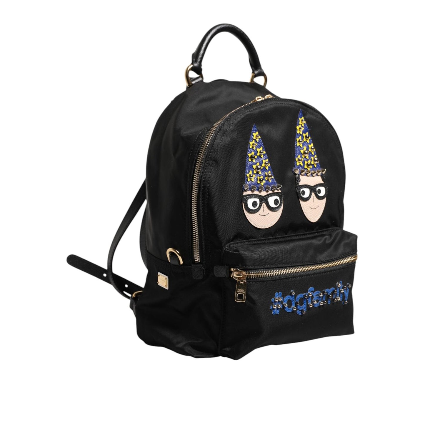 Dolce & Gabbana Black Nylon #DGFAMILY VULCANO Embellished Backpack Bag BAG4674