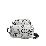 Dolce & Gabbana White DG Stars Print Nylon Travel Backpack Bag BAG4675