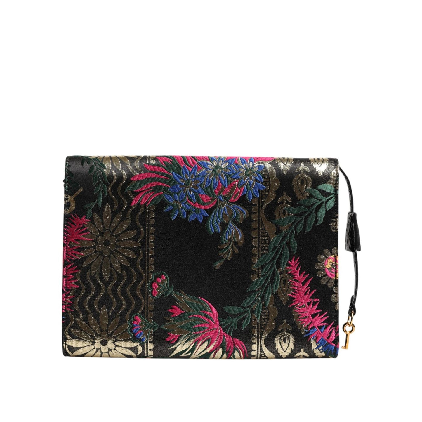 Dolce & Gabbana Multicolor Jacquard Floral Document Briefcase Bag BAG4678