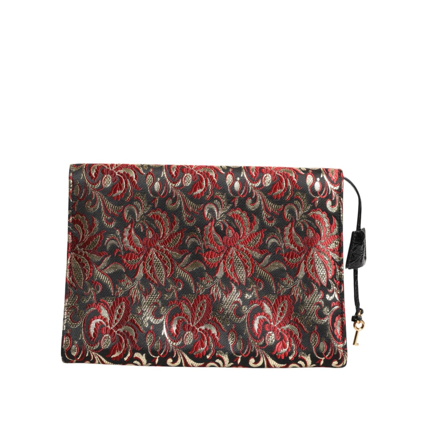 Dolce & Gabbana Multicolor Jacquard Floral Document Briefcase Bag BAG4679