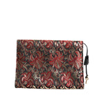 Dolce & Gabbana Multicolor Jacquard Floral Document Briefcase Bag BAG4679