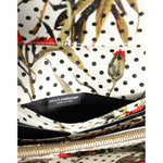 Dolce & Gabbana Black Leather Trifold Logo Plaque Card Holder Wallet BAG4702
