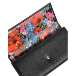 Dolce & Gabbana Black Leather Logo Plaque Trifold Card Holder Wallet BAG4706