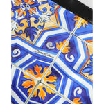 Dolce & Gabbana Multicolor Maiolica Print Tote Shoulder Strap Bag BAG4707