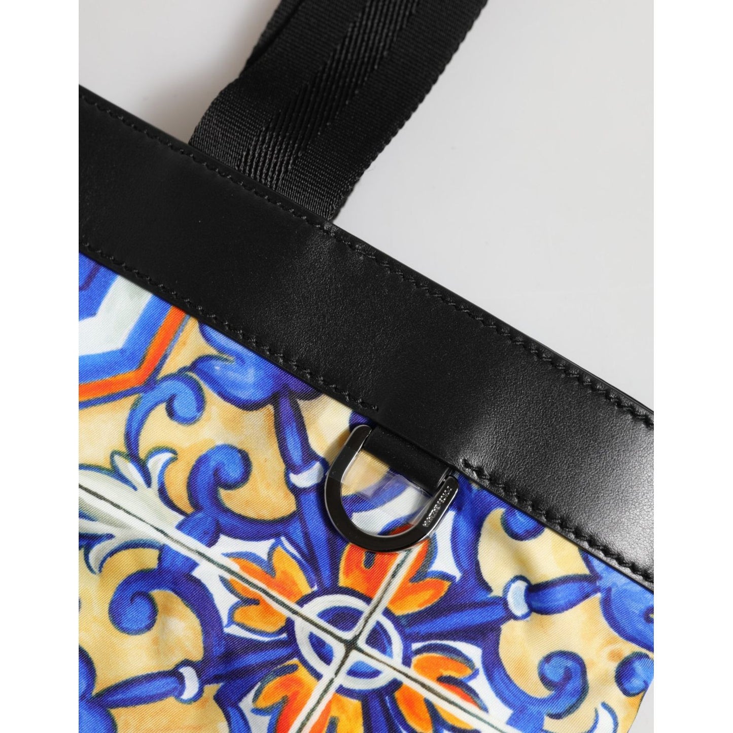 Dolce & Gabbana Multicolor Maiolica Print Tote Shoulder Strap Bag BAG4707