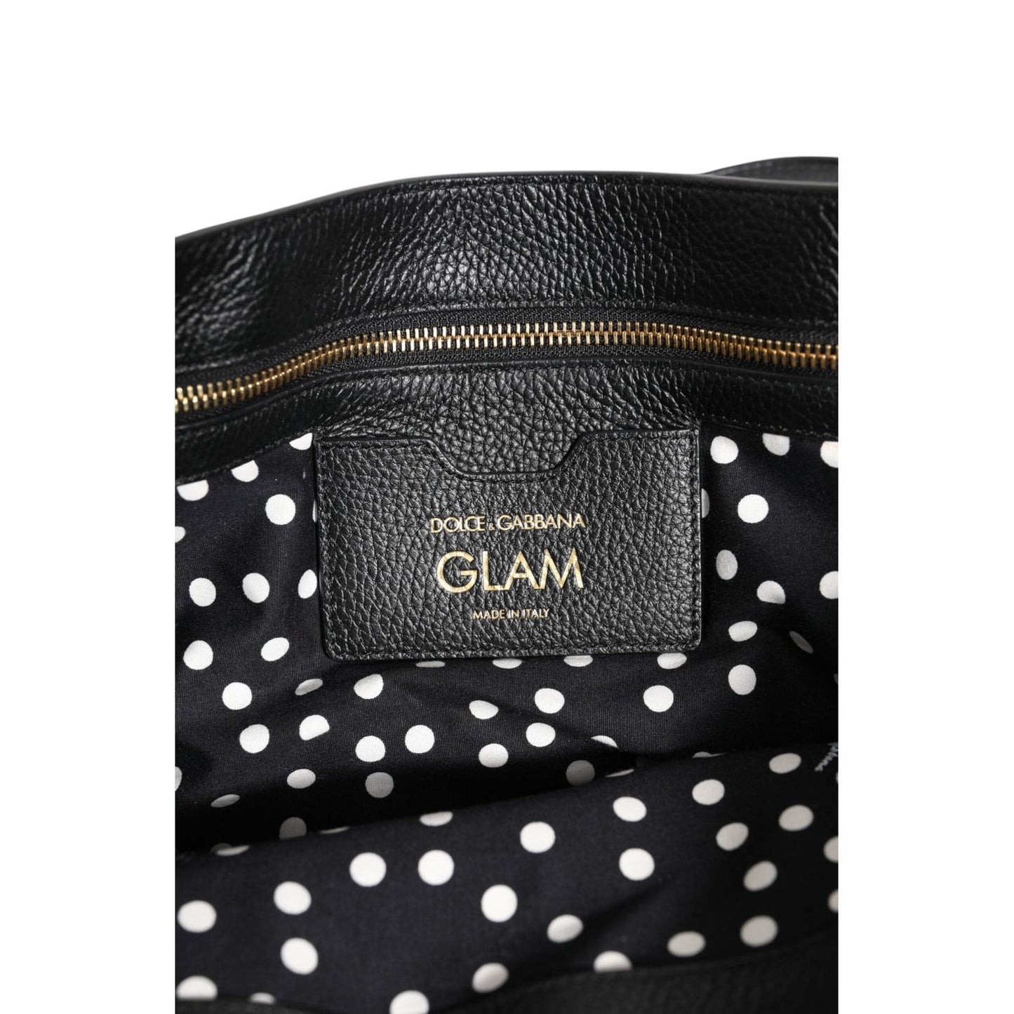 Dolce & Gabbana Brown Leopard GLAM Leather Logo Plaque Tote Bag BAG4708