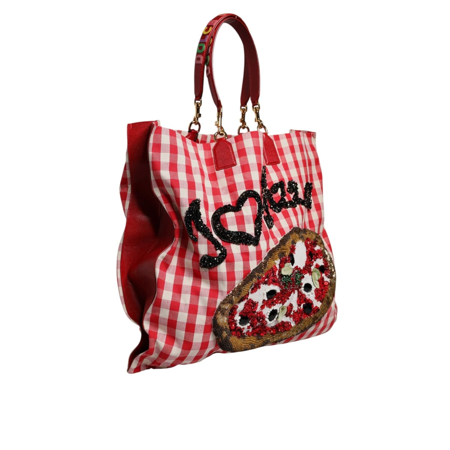 Front view with bag zipped and handles upright.
