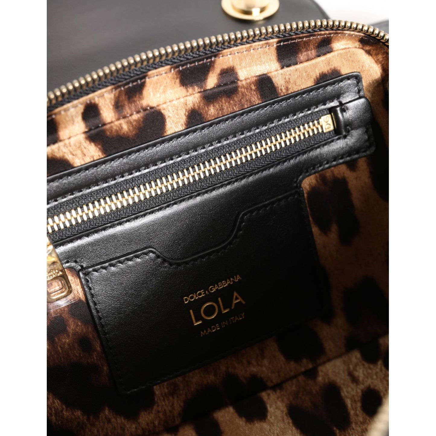 Dolce & Gabbana Black Joy Therapy Lola Studded Leather Shoulder Bag BAG4716