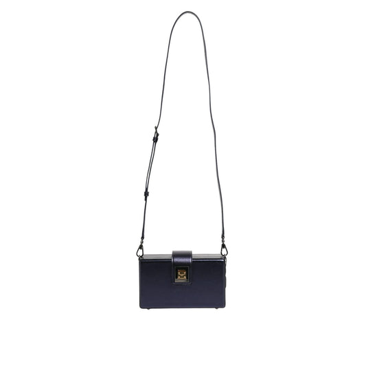 Dolce & Gabbana Blue DG BOX Lambskin Leather Crossbody Strap Bag BAG4718