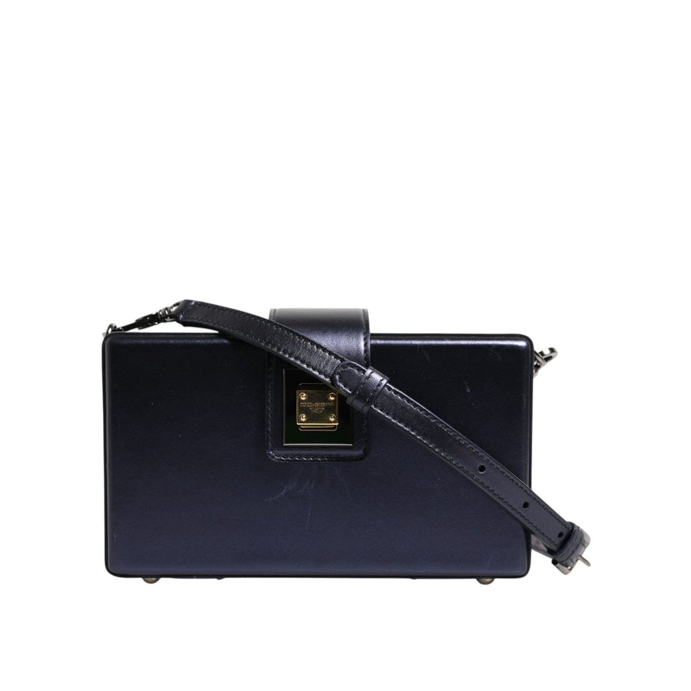 Dolce & Gabbana Blue DG BOX Lambskin Leather Crossbody Strap Bag BAG4718