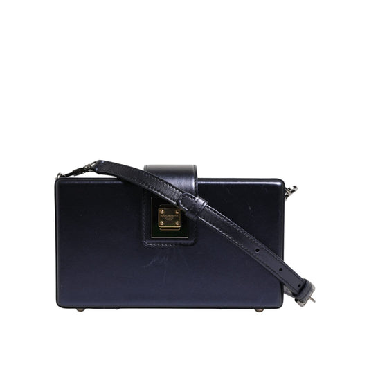 Dolce & Gabbana Blue DG BOX Lambskin Leather Crossbody Strap Bag BAG4718