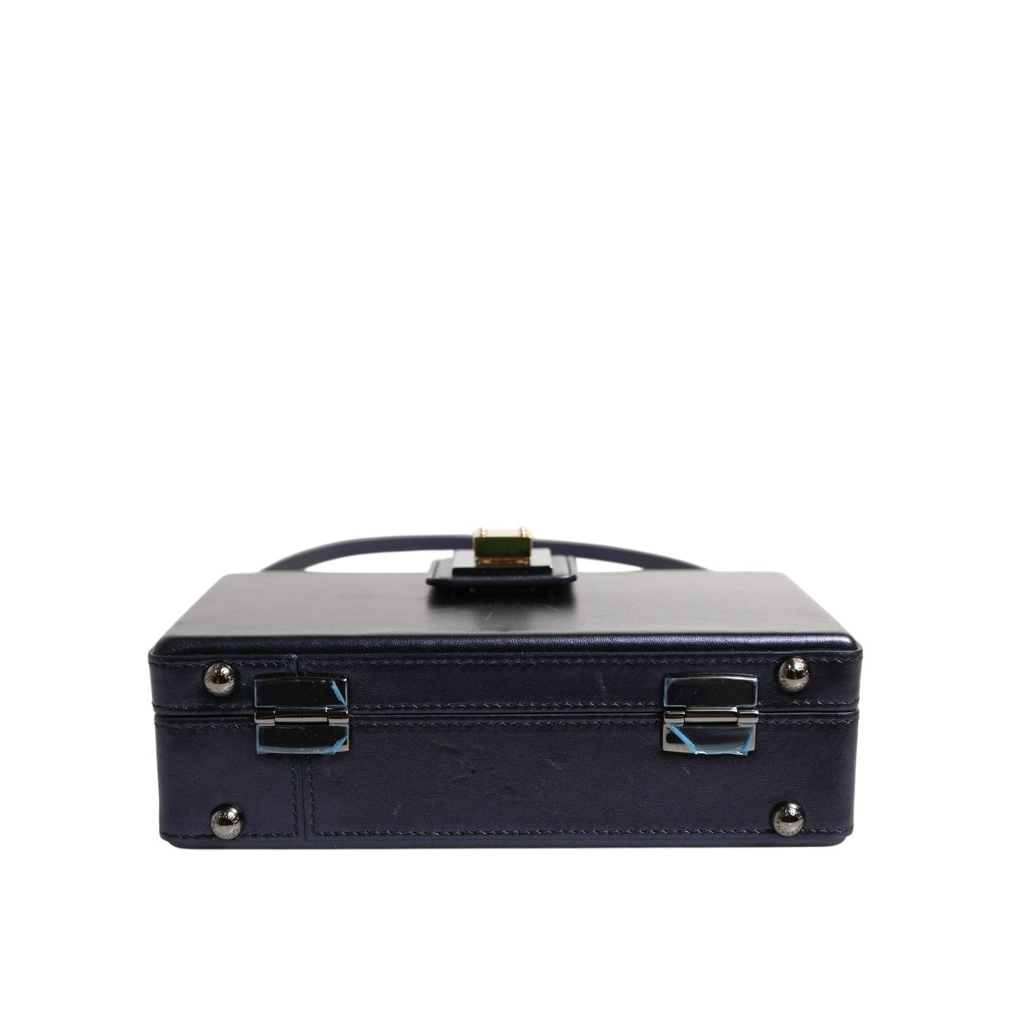 Dolce & Gabbana Blue DG BOX Lambskin Leather Crossbody Strap Bag BAG4718
