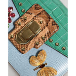 Dolce & Gabbana Blue Green LUCIA Embellished Crossbody Bag BAG4721