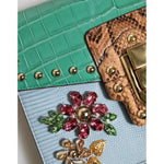 Dolce & Gabbana Blue Green LUCIA Embellished Crossbody Bag BAG4721