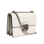 Dolce & Gabbana White Rosalia Small Calfskin Chain Shoulder Strap Bag BAG4723