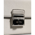 Dolce & Gabbana White Rosalia Small Calfskin Chain Shoulder Strap Bag BAG4723