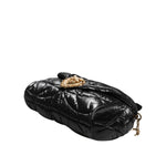 Dolce & Gabbana Black Quilted Nylon Devotion Satchel Chain Strap Bag BAG4724