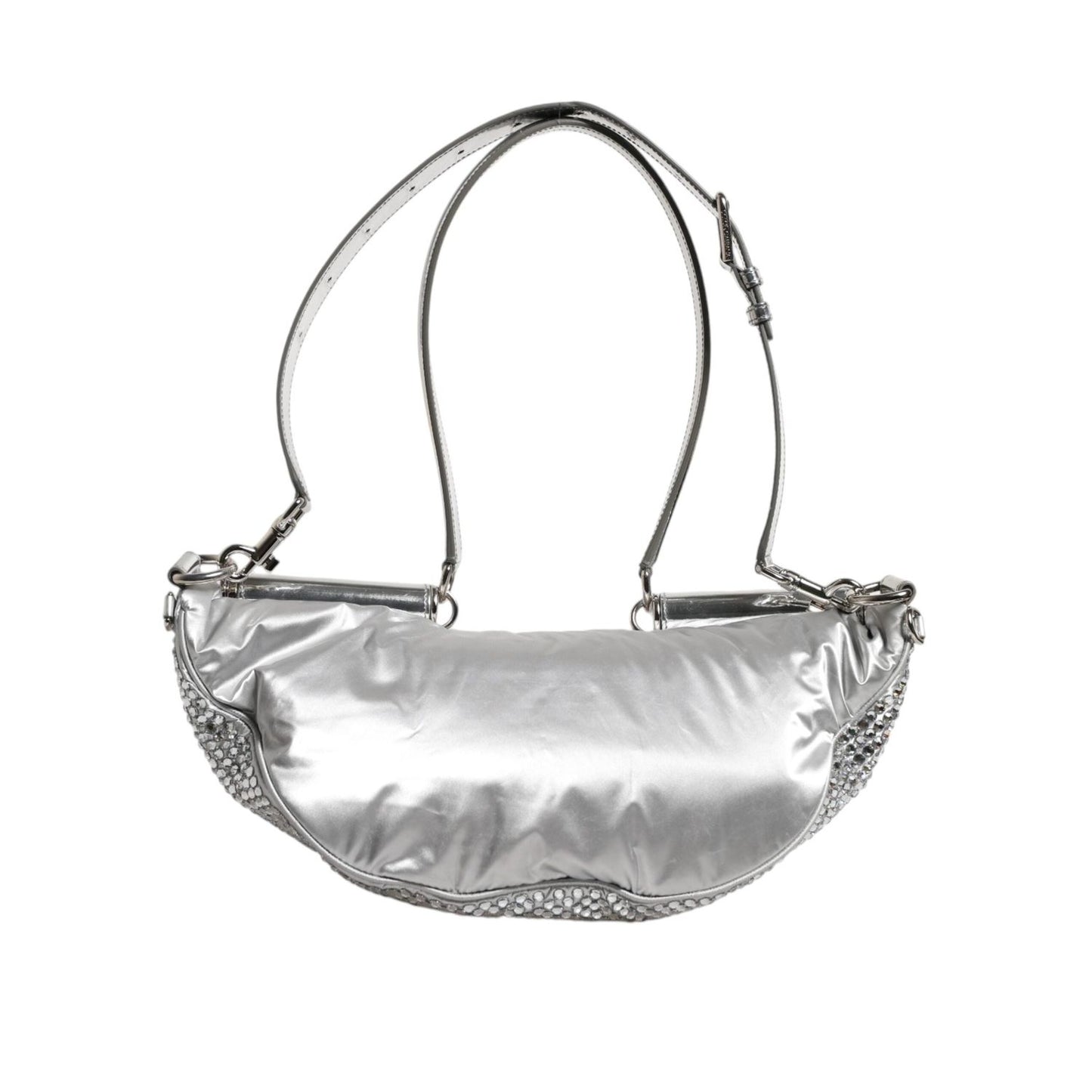 Dolce & Gabbana Silver Crystal-Embellished Belt Strap Bag BAG4725
