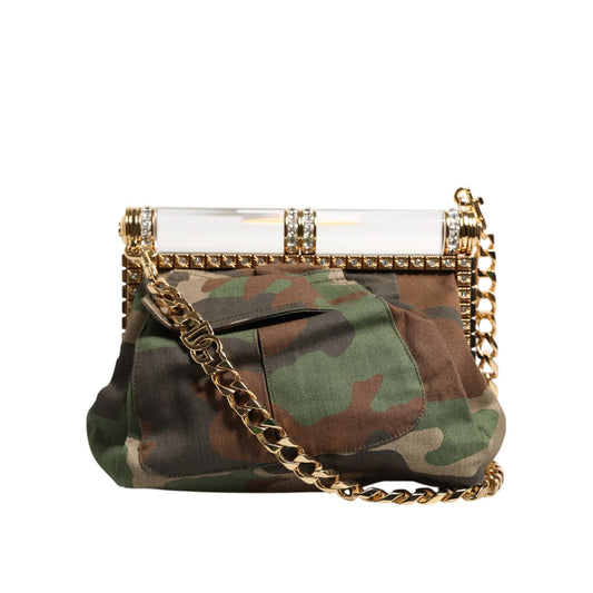 Dolce & Gabbana Multicolor Sicily Medium Camouflage Shoulder Strap Bag BAG4726