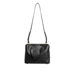 Dolce & Gabbana Black Calf Leather Logo Plaque Shoulder Tote Bag BAG4727