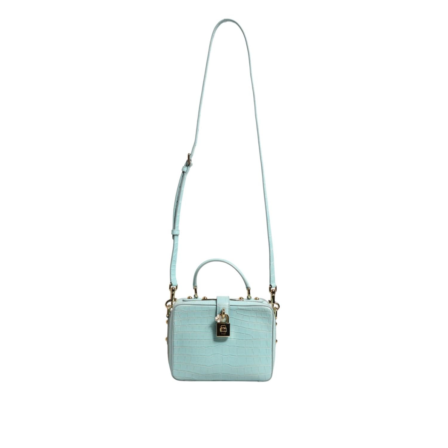 Front view with bag zipped and handles upright.