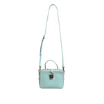 Dolce & Gabbana Mint Green Embossed Leather Padlock Shoulder Bag BAG4729