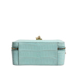 Dolce & Gabbana Mint Green Embossed Leather Padlock Shoulder Bag BAG4729