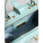 Dolce & Gabbana Mint Green Embossed Leather Padlock Shoulder Bag BAG4729
