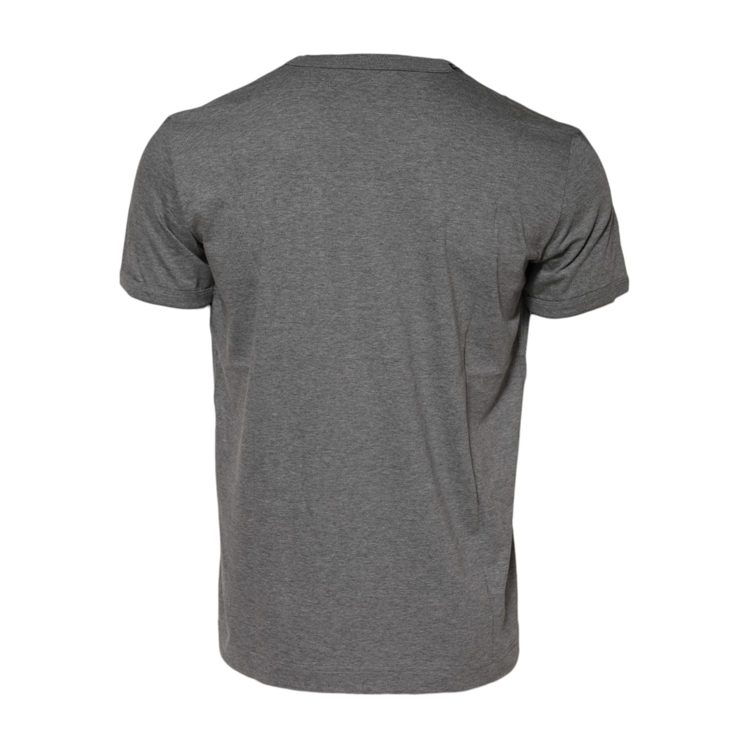 Dolce & Gabbana Gray Cotton Crew Neck Short Sleeves T-shirt