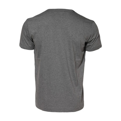 Dolce & Gabbana Gray Cotton Crew Neck Short Sleeves T-shirt