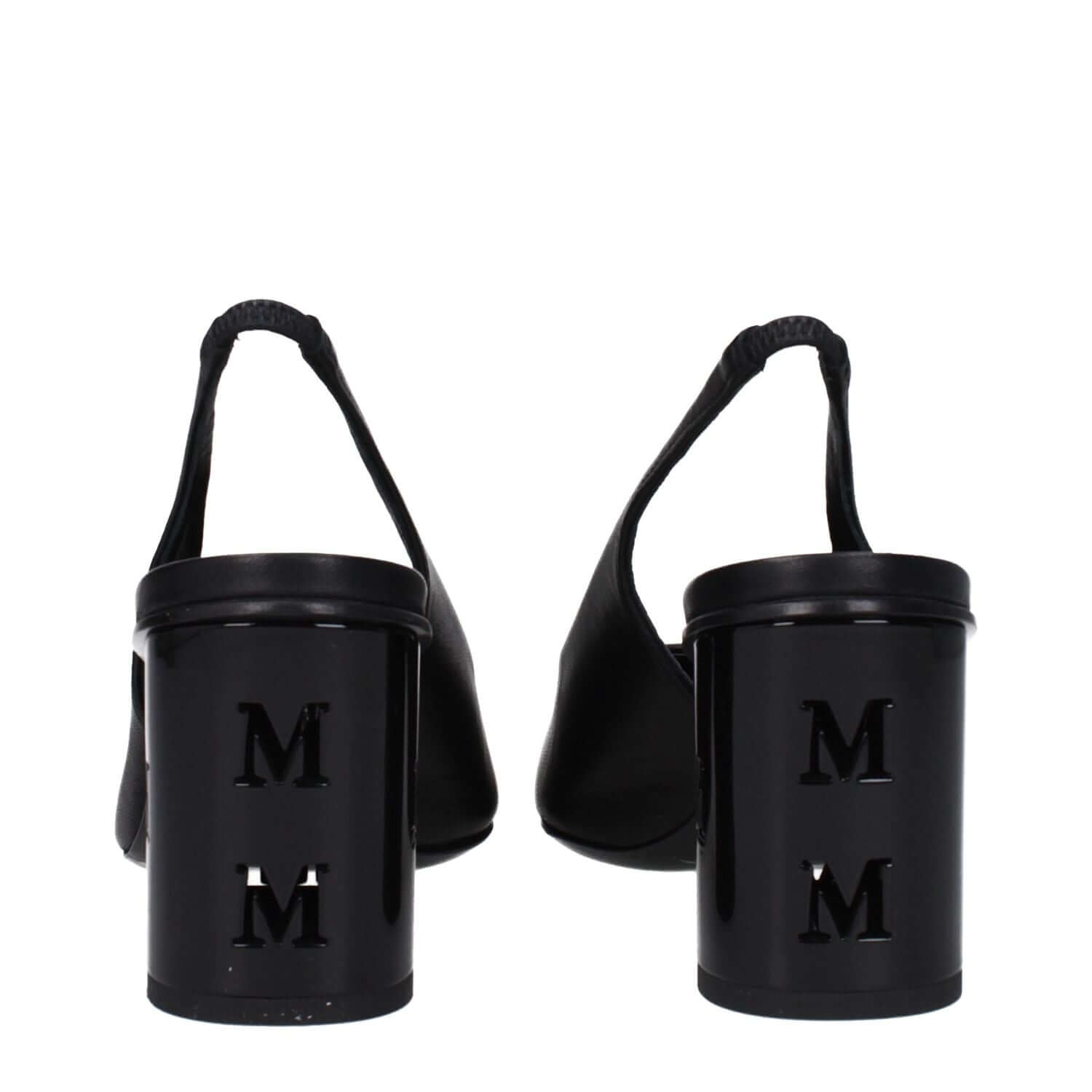 Max Mara Black Leather High Heel Pumps