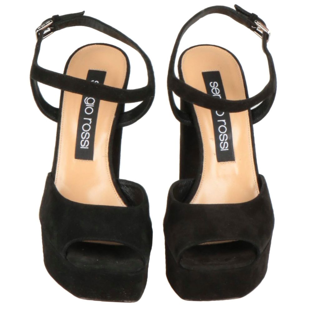 Sergio Rossi Black Velvet Sandal