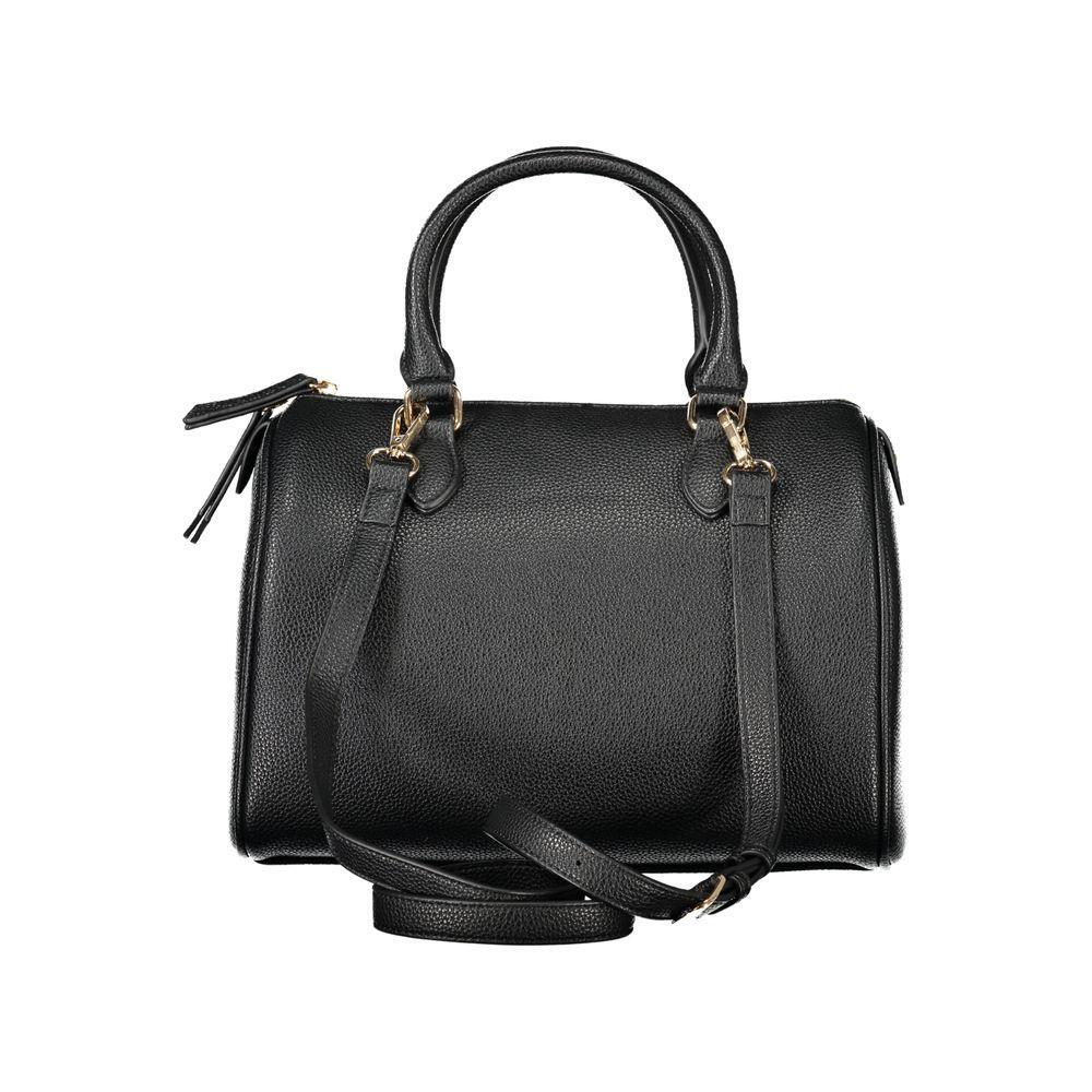 Front view with bag zipped and handles upright.