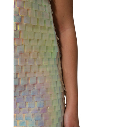 Dolce & Gabbana Multicolor Sequin Holographic Mini Dress